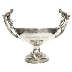 Antique Tiffany & Co horse trophy with jockeys handles