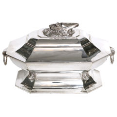 Superb French Art Deco Silver Tureen by Leroy et Cie Paris