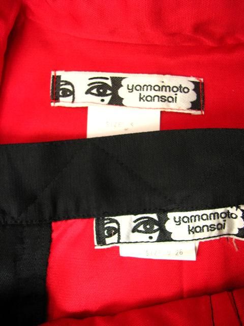 Rare Yamamoto Kansai 2pc Black Embroidered Kimono Skirtset For Sale 7