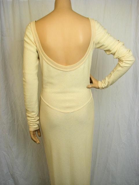 AZZEDINE ALAIA Butterscotch  Backless Long Dress For Sale 4