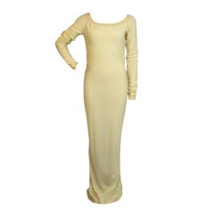 AZZEDINE ALAIA Butterscotch  Backless Long Dress