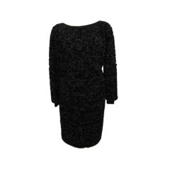 YVES SAINT LAURENT Blk Sparkly Backless Mini Dress - With Tags