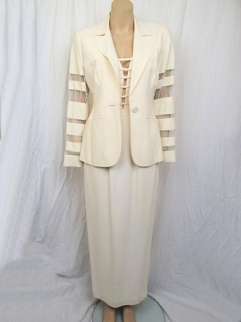 Sophie Sitbon 2pc Ivory Dress Ensemble
