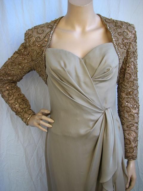 nolan miller blue beaded gown