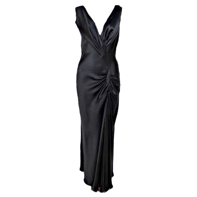 John GALLIANO For DIOR Black Twisted Detail Dress