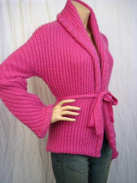pink oversized cardigan