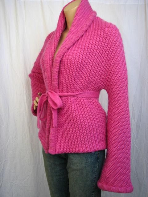 Women's Missoni Pink Oversized Belted Cardigan For Sale