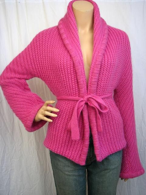 Missoni Pink Oversized Belted Cardigan For Sale 3