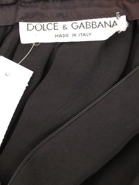 DOLCE & GABBANA Blk Drape Long Skirt 4