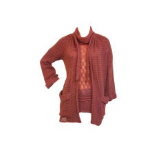 Vintage Missoni 2pc Brick Mohair Sweater Set