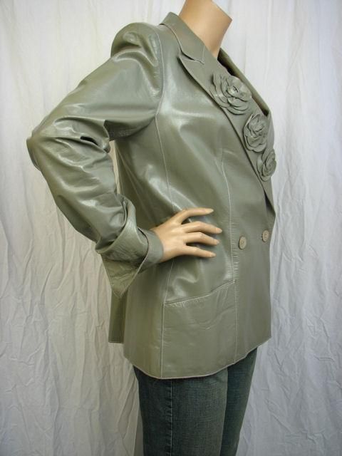 Women's Chanel 03C Taupe Leather Jacket For Sale