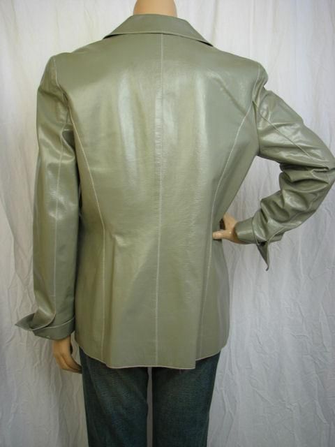 Chanel 03C Taupe Leather Jacket For Sale 1