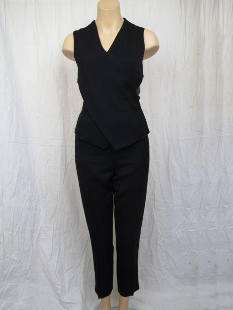 JEAN PAUL GAULTIER Blk Wrap Vest Pantset