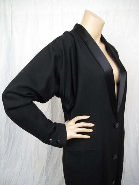 Women's JEAN PAUL GAULTIER Blk Tuxedo Long Jacket For Sale
