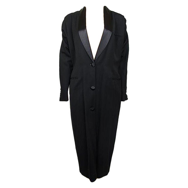 JEAN PAUL GAULTIER Blk Tuxedo Long Jacket For Sale