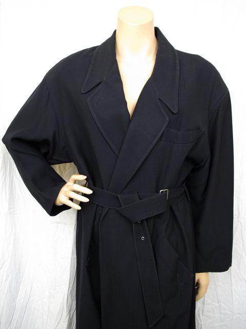 JEAN PAUL GAULTIER Blue Wrap Belted Trench Coat