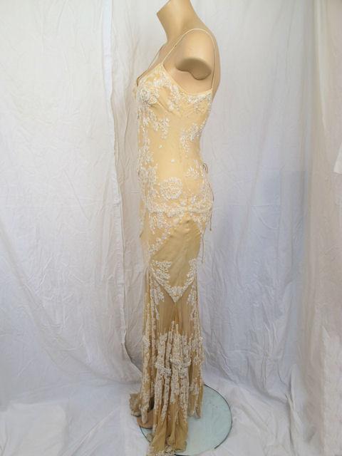 EAVIS & BROWN Light Peach Beaded Gown 2