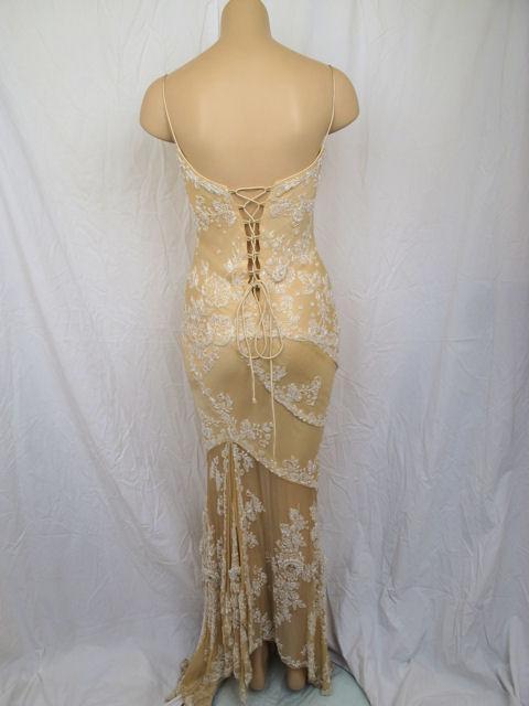 EAVIS & BROWN Light Peach Beaded Gown 3