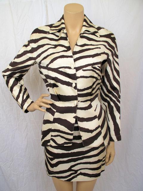 Women's THIERRY MUGLER Tan & Brown Zebra Print For Sale