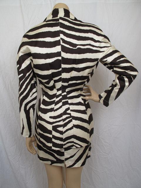 THIERRY MUGLER Tan & Brown Zebra Print For Sale 4