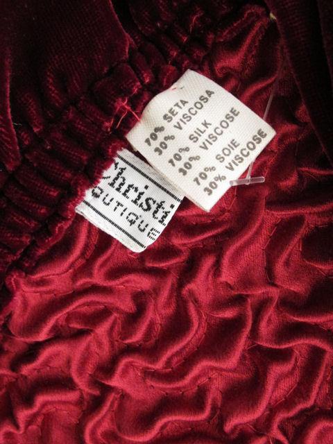 CHRISTIAN DIOR Burgundy Velvet Ruffled Wrap 5