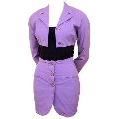 Vintage DOLCE & GABBANA 3pc Lavender Mini Skirt Set
