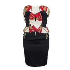 Vintage MOSCHINO Couture "Cruise Me Baby" Strapless Dress