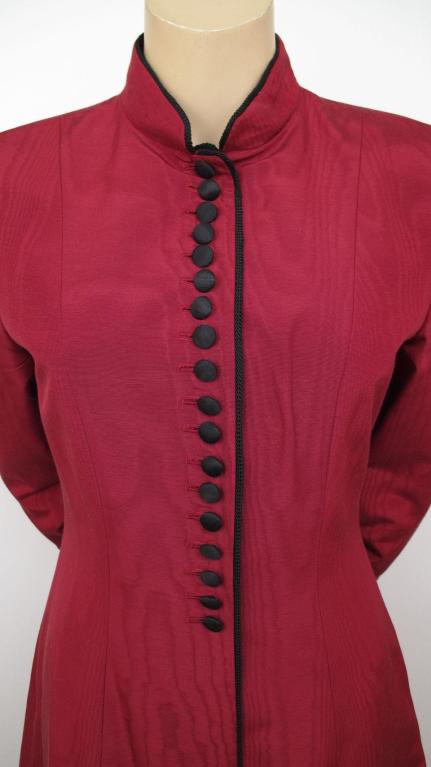 Women's MOSCHINO Couture Burgundy 3/4 Flared Jacket For Sale