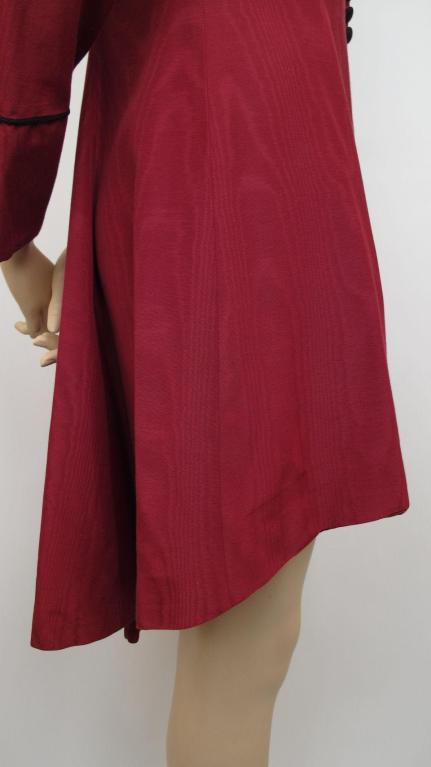 MOSCHINO Couture Burgundy 3/4 Flared Jacket For Sale 3