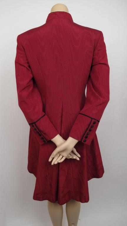 MOSCHINO Couture Burgundy 3/4 Flared Jacket For Sale 4