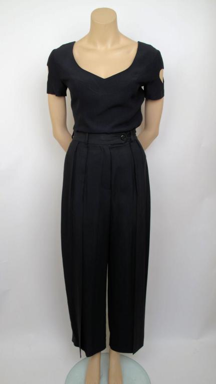 MOSCHINO Couture 2pc Blk Heart & Split Leg Pant Set