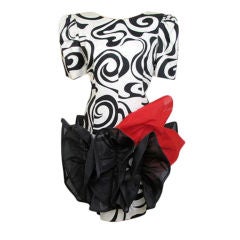 Lawrence Blk & White With Embellishment Party Dress