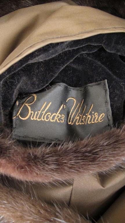 BULLOCKS WILSHIRE Reversible Mink Cape Coat For Sale 5