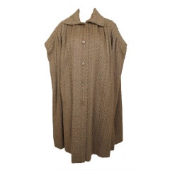 Vintage 1980 Beautiful GIVENCHY COUTURE Tan Mohair Cape