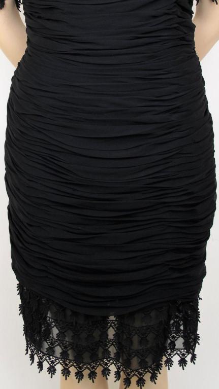 Women's MISS O By OSCAR DE LA RENTA Blk Ruched Dress For Sale