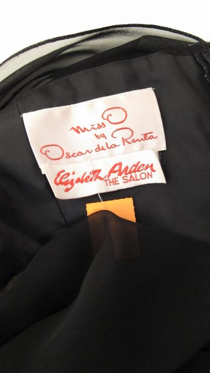 MISS O By OSCAR DE LA RENTA Blk Ruched Dress For Sale 5
