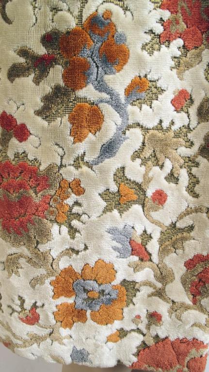 Tan & Rust Tapestry Carpet Chenille Coat For Sale 1