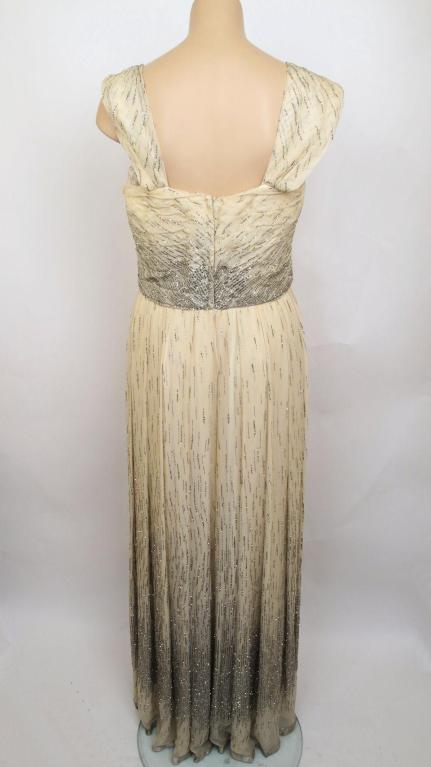 FIANDACA COUTURE Ivory Sparkled Dress For Sale 3