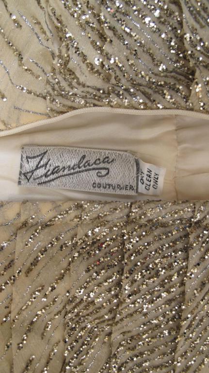 FIANDACA COUTURE Ivory Sparkled Dress For Sale 4