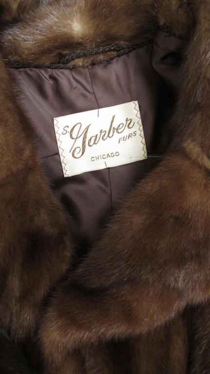 Stunning S. GARBER FURS Brown Mink Coat For Sale 4