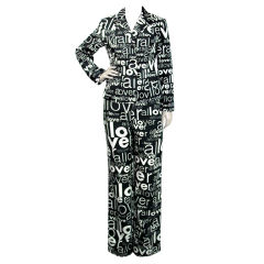 Vintage Moschino 
Allover
 Printed Pantsuit