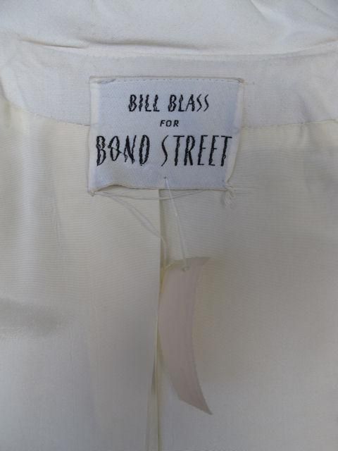 Bill Blass Bond Street White Floral Swing Coat & Matching Scarf 6