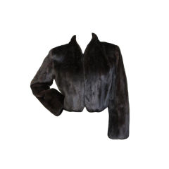 Vintage I. Magnin Blk Mink Bolero Jacket