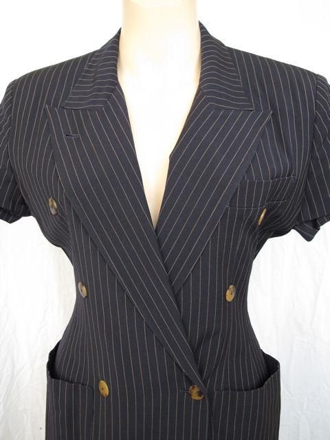 Jean Paul Gaultier Pinstriped 2pc Jacket & Shorts Suit