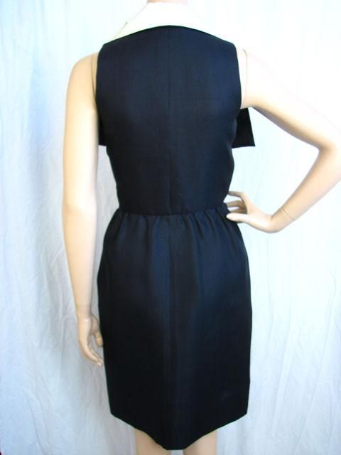 Stunning Givenchy Leaf Detail Black Linen Dress For Sale 3