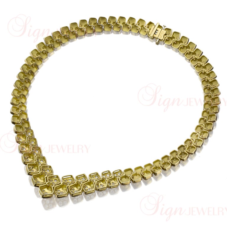 Van Cleef & Arpels Diamond Gold Necklace Earrings Set 1