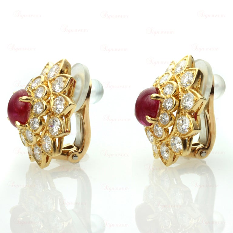 van cleef ruby earrings