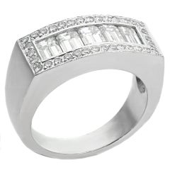 Fantastic Men's Diamond Platinum Ring