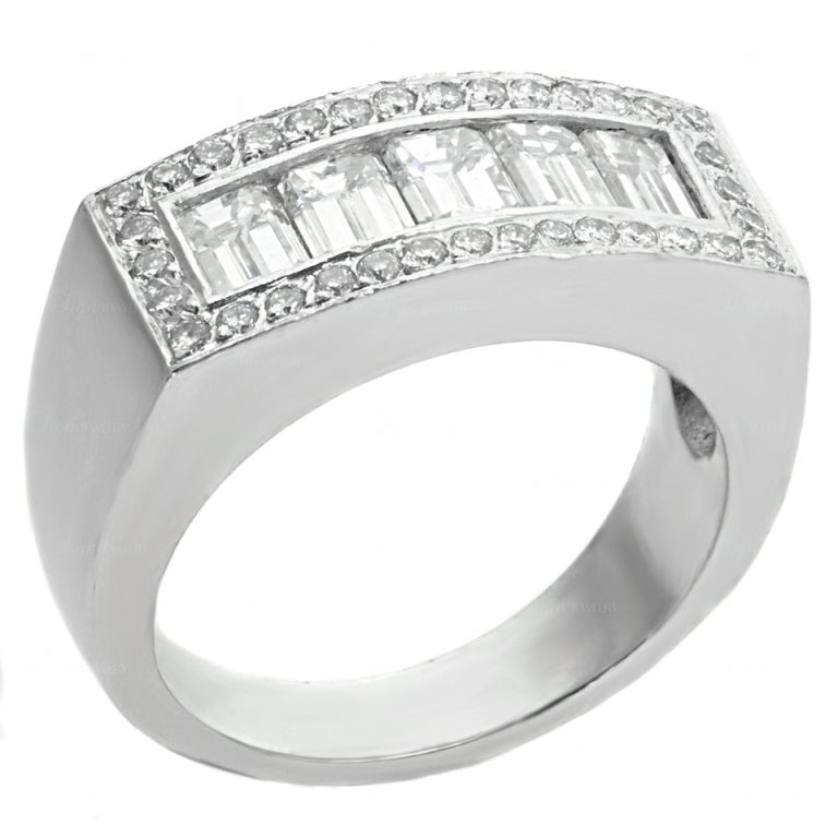 Fantastic Men's Diamond Platinum Ring