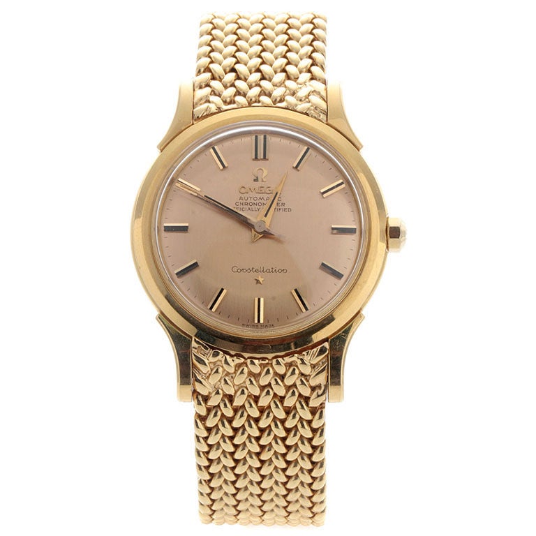 Omega Yellow Gold Constellation automatic Wristwatch, Circa 1960s